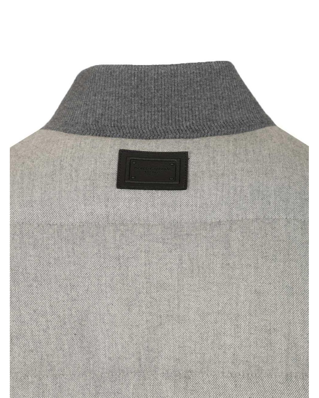 Dolce & Gabbana Gray Reversible Padded Jacket for men
