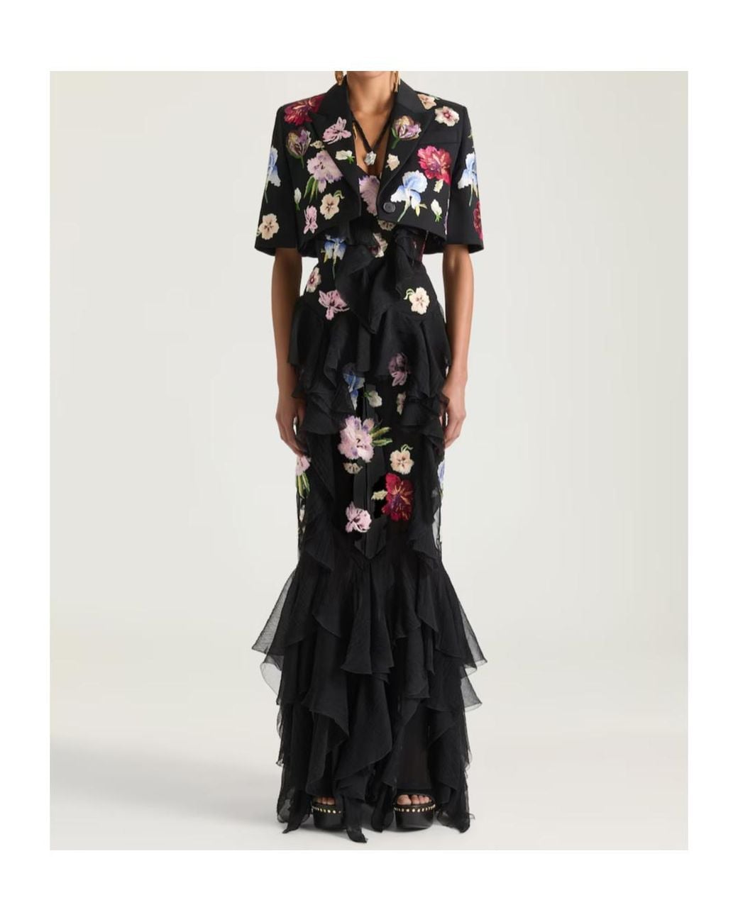 Givenchy Black Ruffled Dress