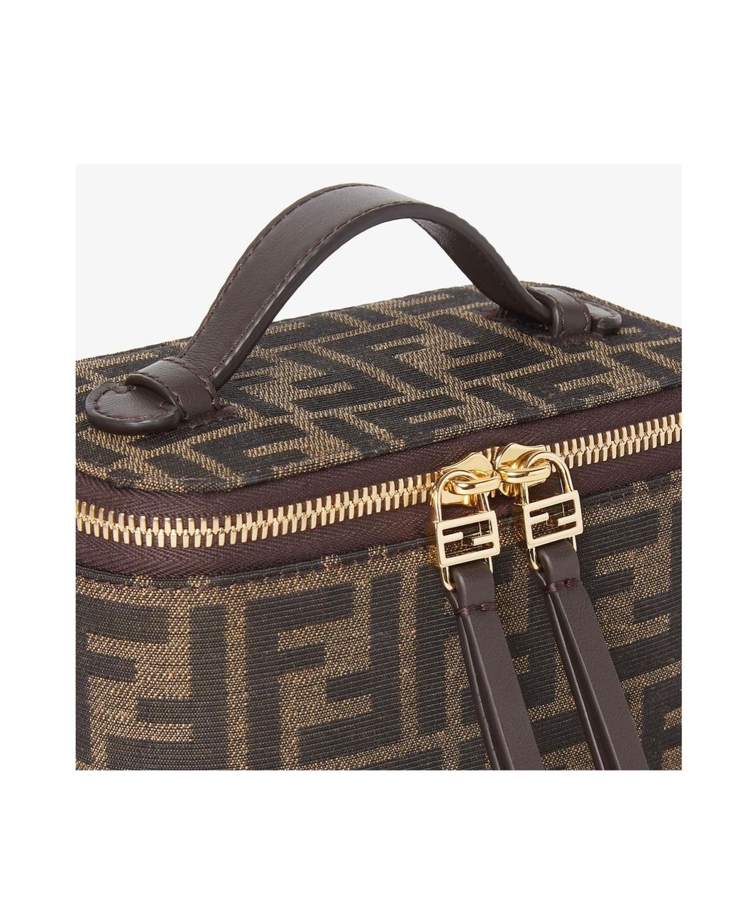 Fendi White Ff Jacquard Mini Crossbody Bag