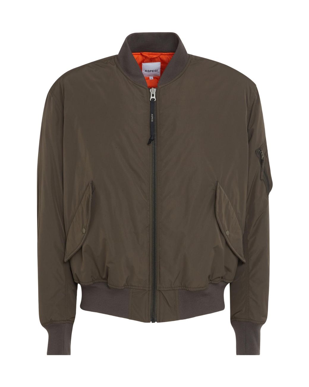 Aspesi Green Zip-Up Bomber Jacket for men