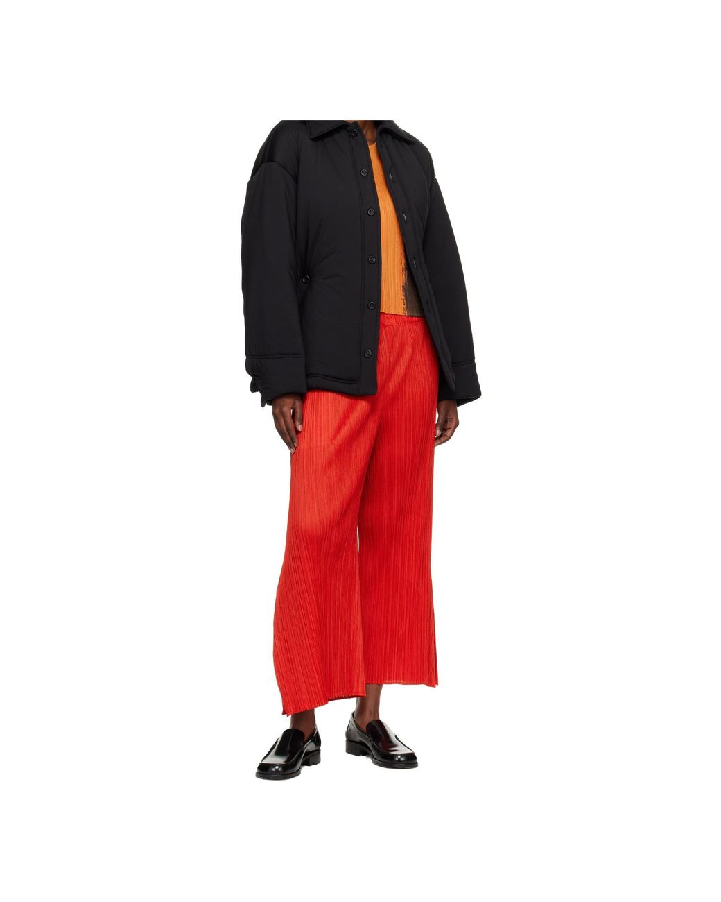 Issey Miyake Black Pumped-T Button-Fastening Jacket