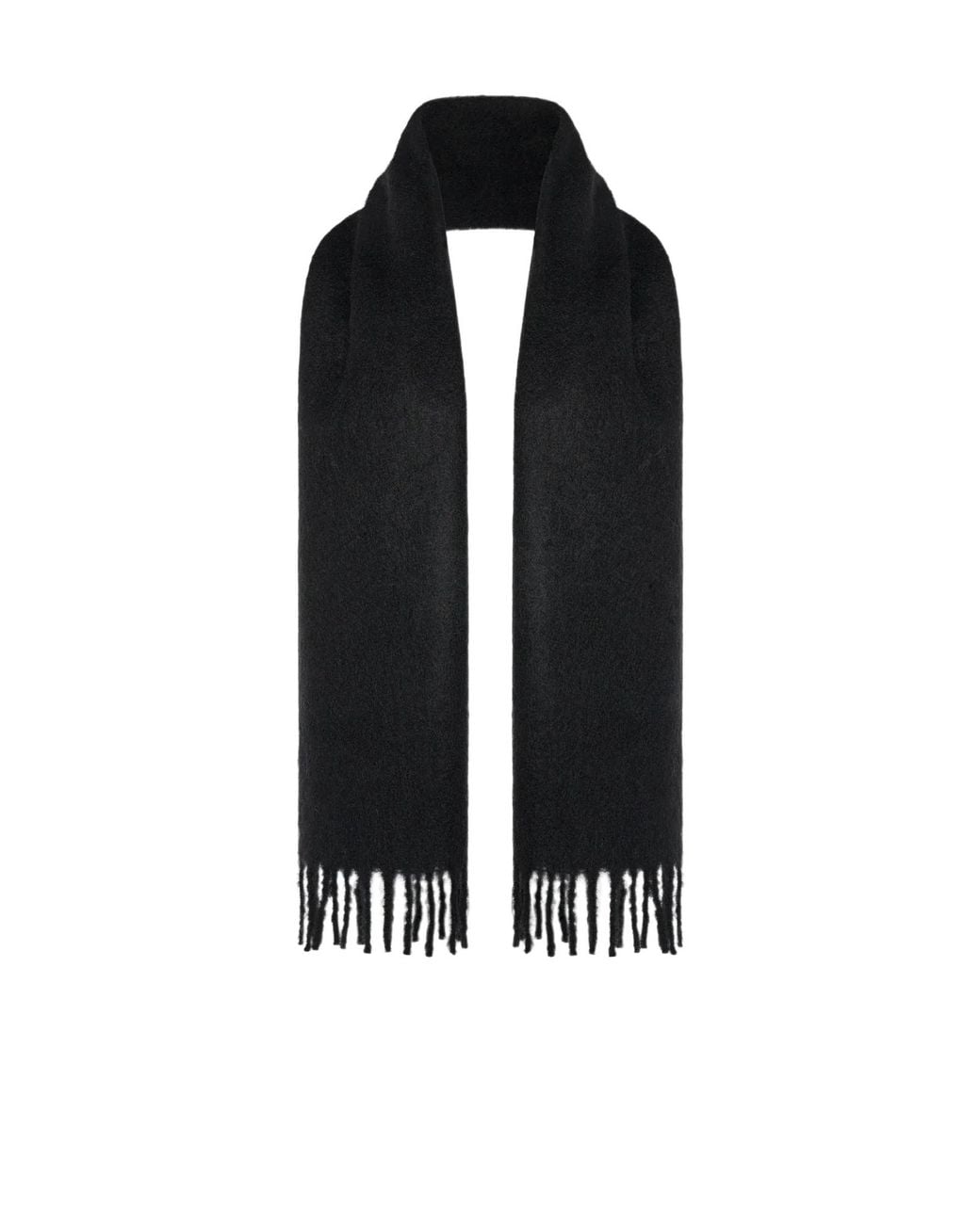 The Row Black Tasseled Scarf for men