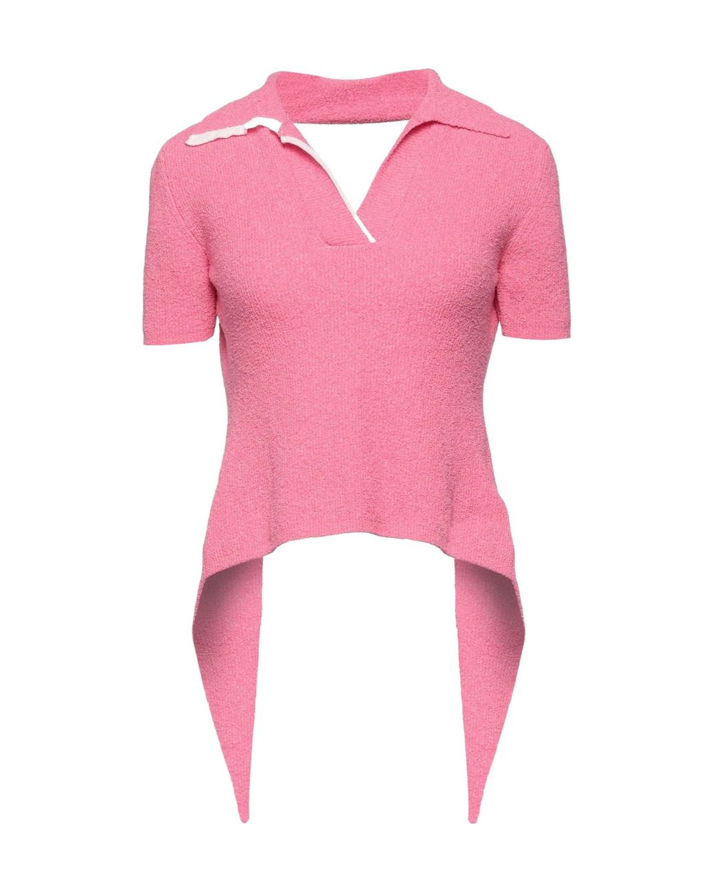Jacquemus Pink Solid-Color Knit Top