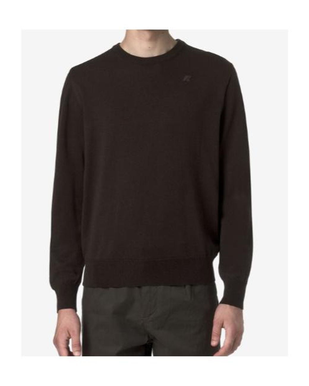 K-Way Black Sebastien Crewneck Pullover for men