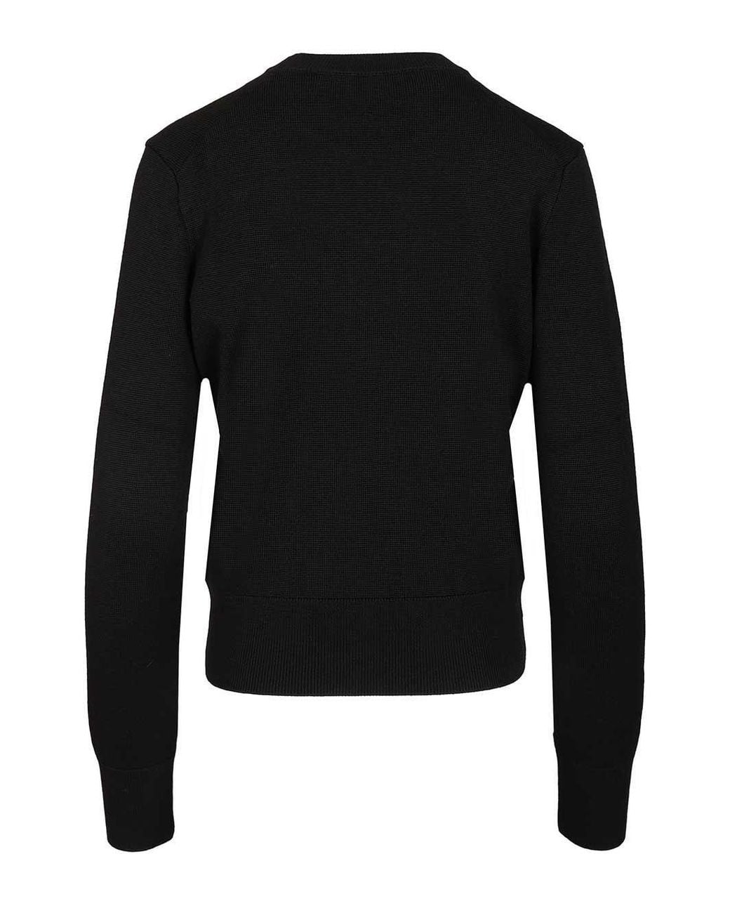 AMI Black De Coeur Wool Sweater