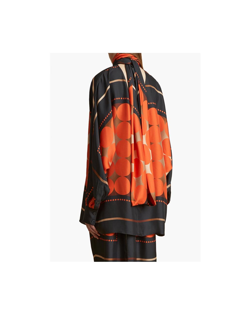 Khaite Red Geometric Printed Shirt