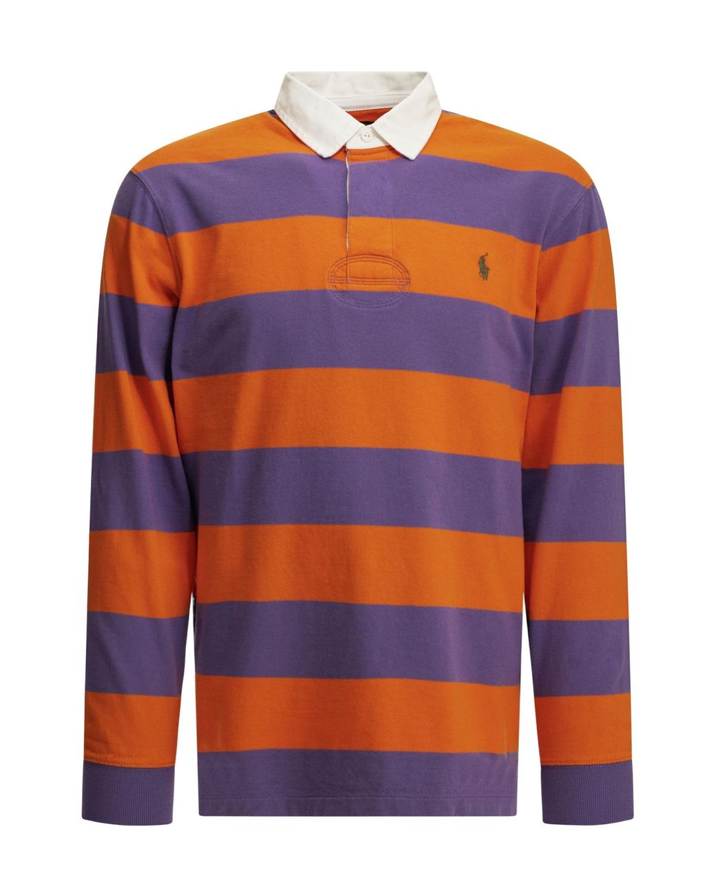 Polo Ralph Lauren Orange Stripe Rugby Polo Shirt for men