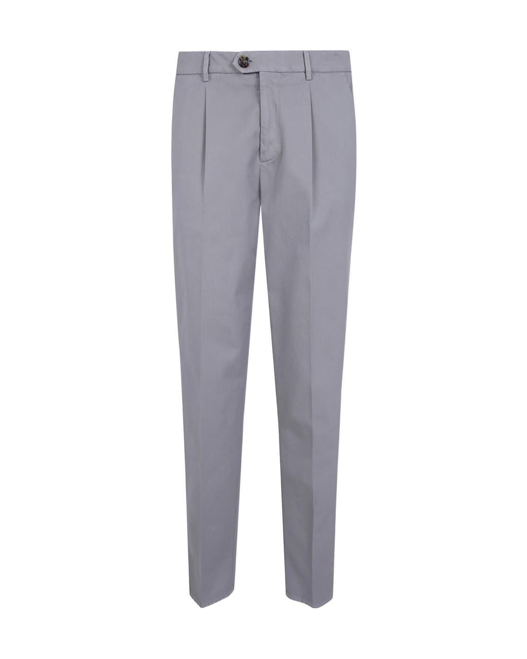 Brunello Cucinelli Gray Casual Trousers With Belt Loops for men