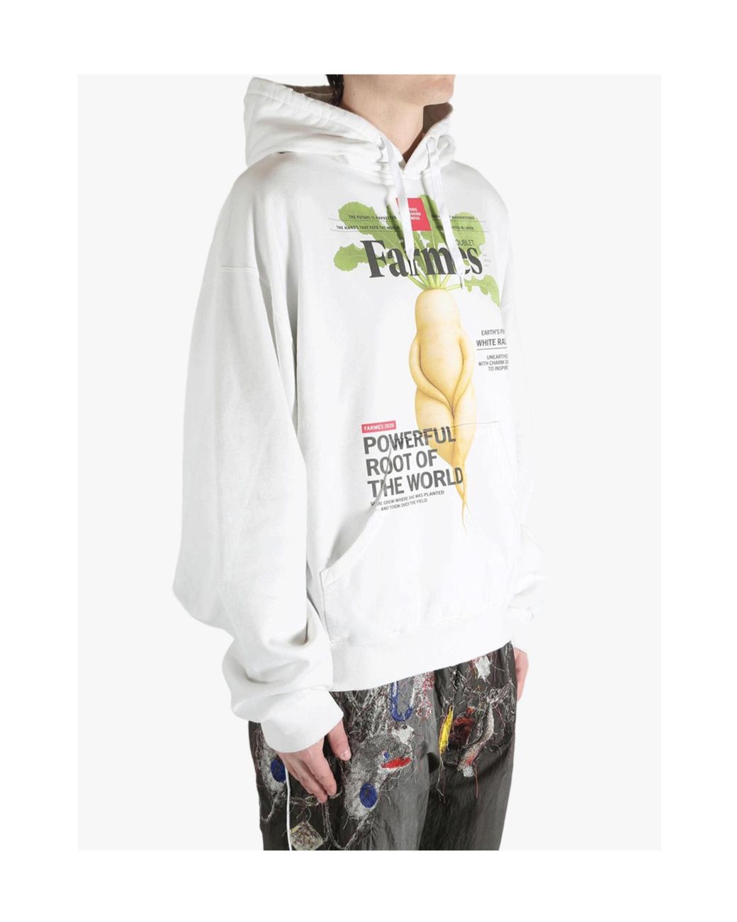 Doublet White Farmes Magazine Cover Printed Hoodie for men