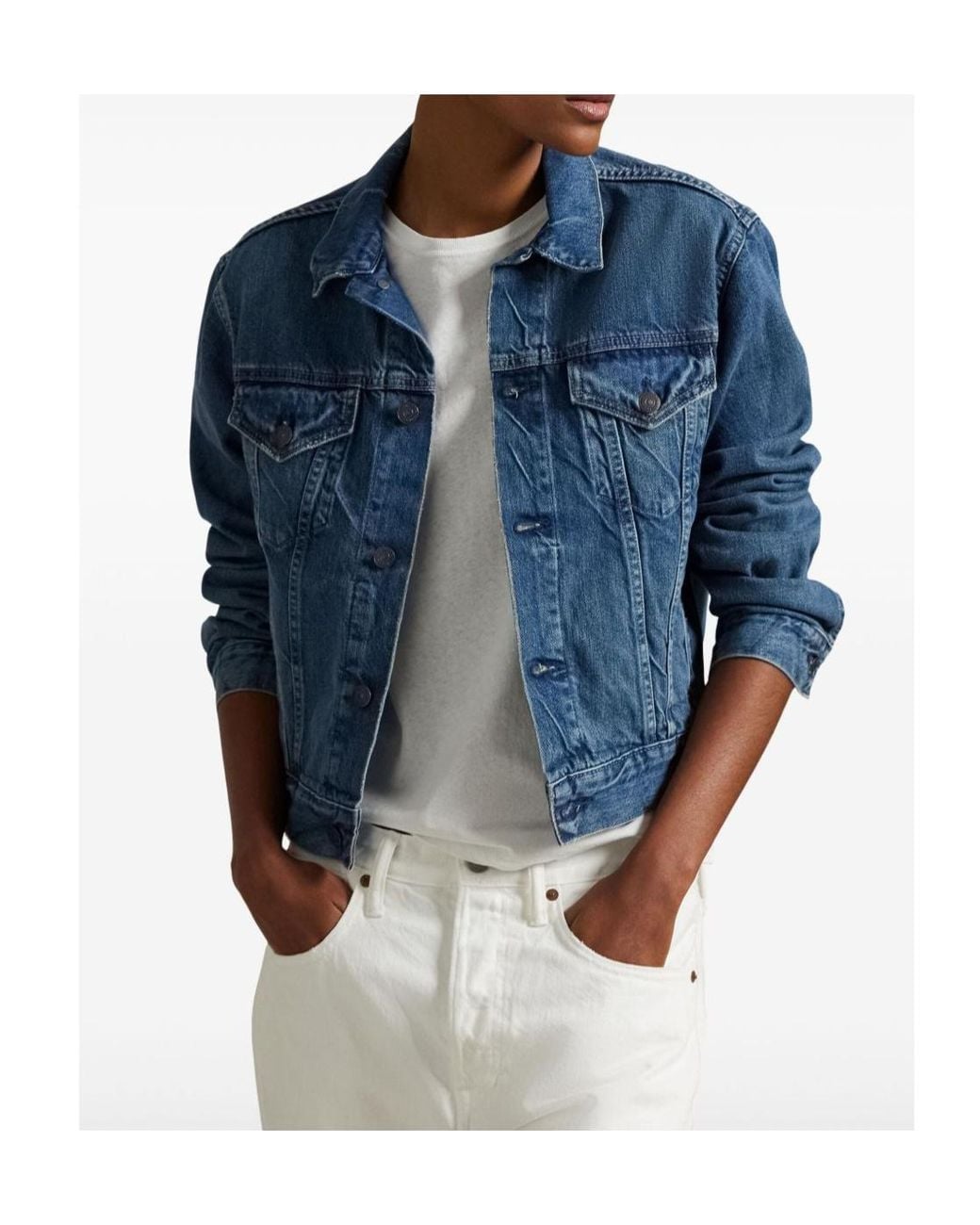 Polo Ralph Lauren Blue Logn Sleeved Buttoned Denim Jacket