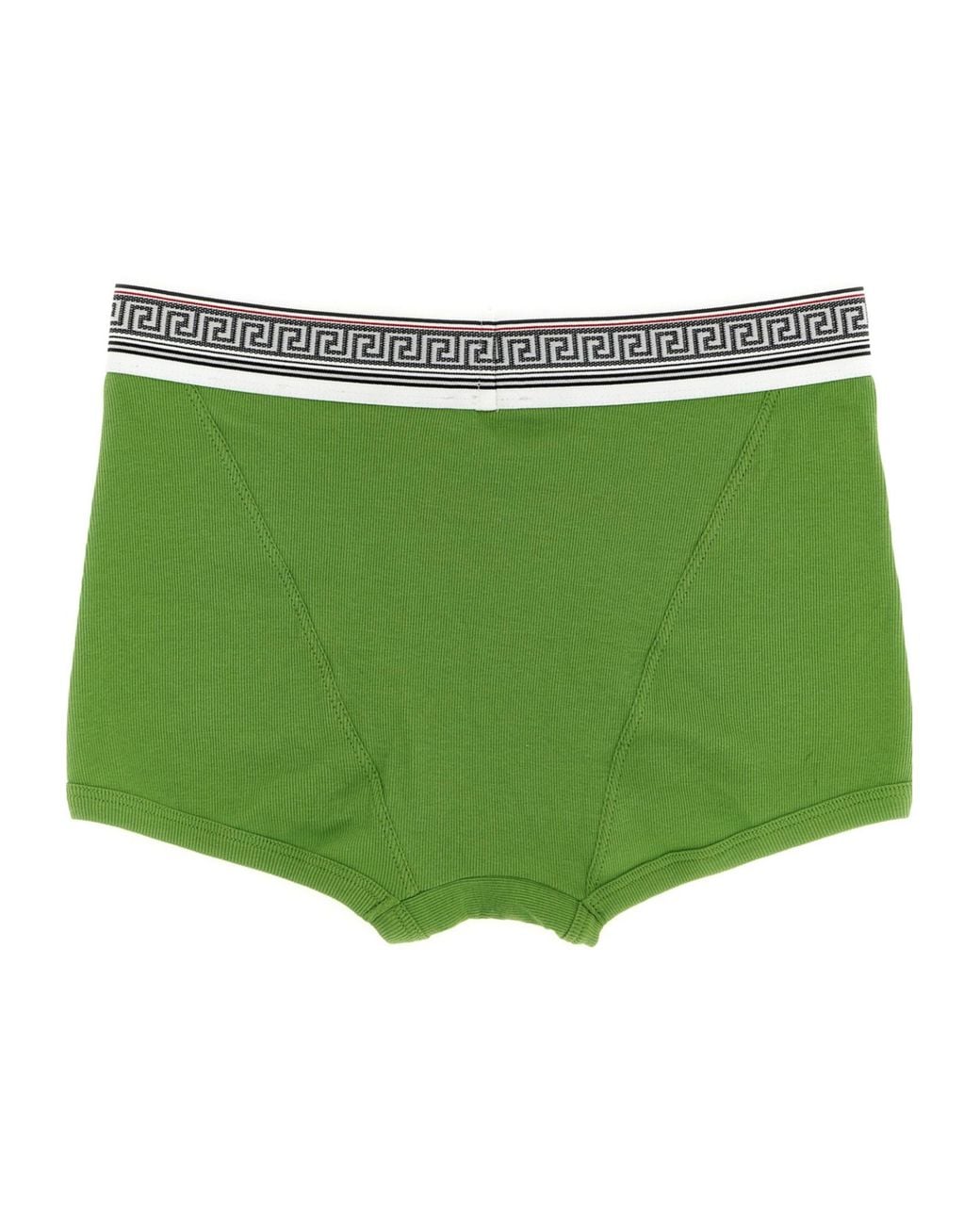 Versace Green Ribbed Stretch Briefs