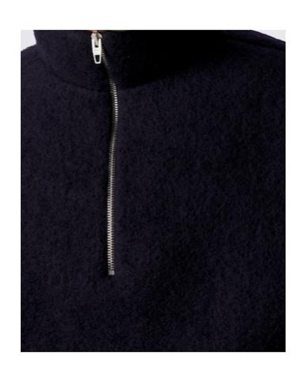 Jil Sander Blue Wool-Blend Half-Zip Sweater for men