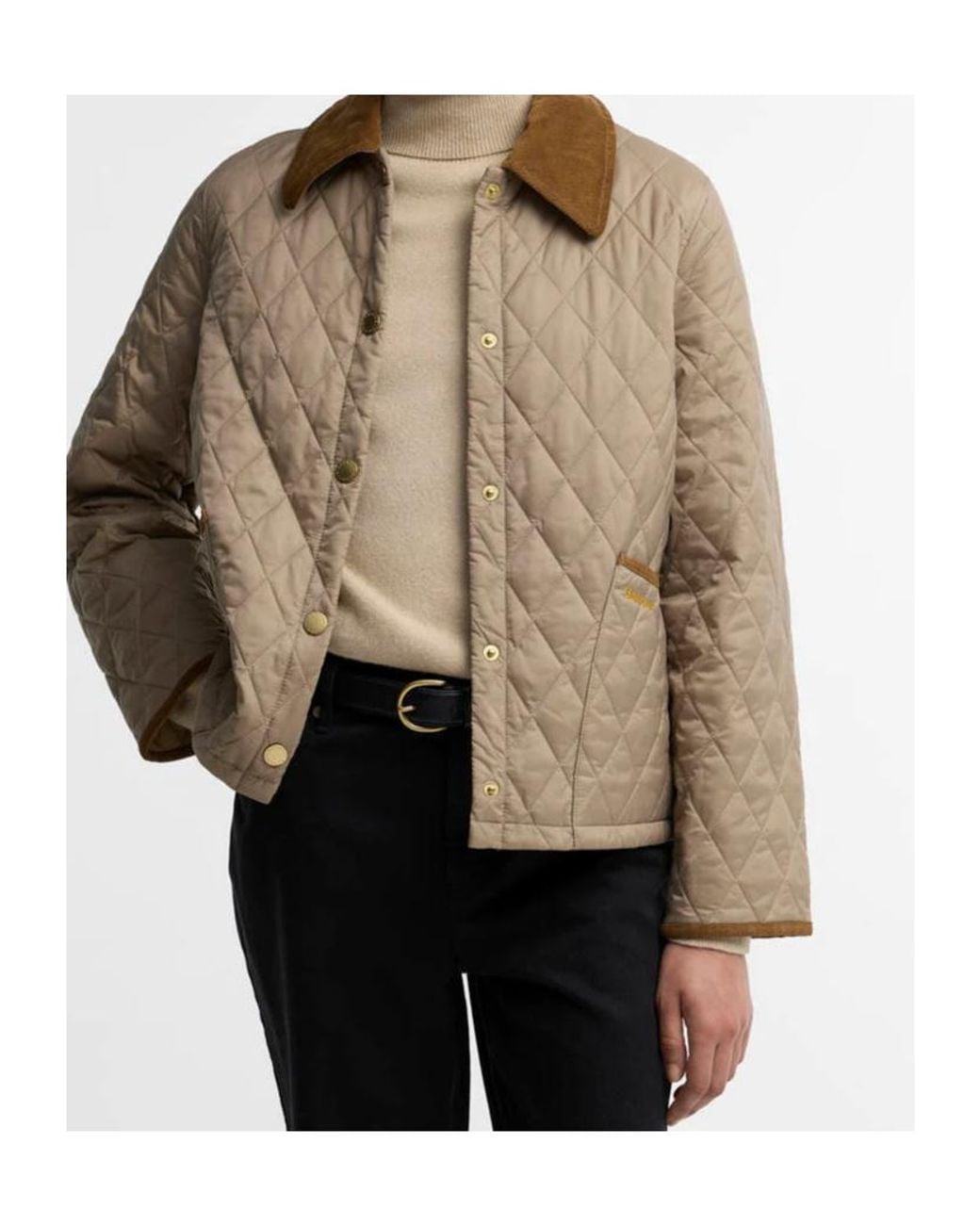 Barbour Natural Icons Cropped Liddesdale Quilted Jacket