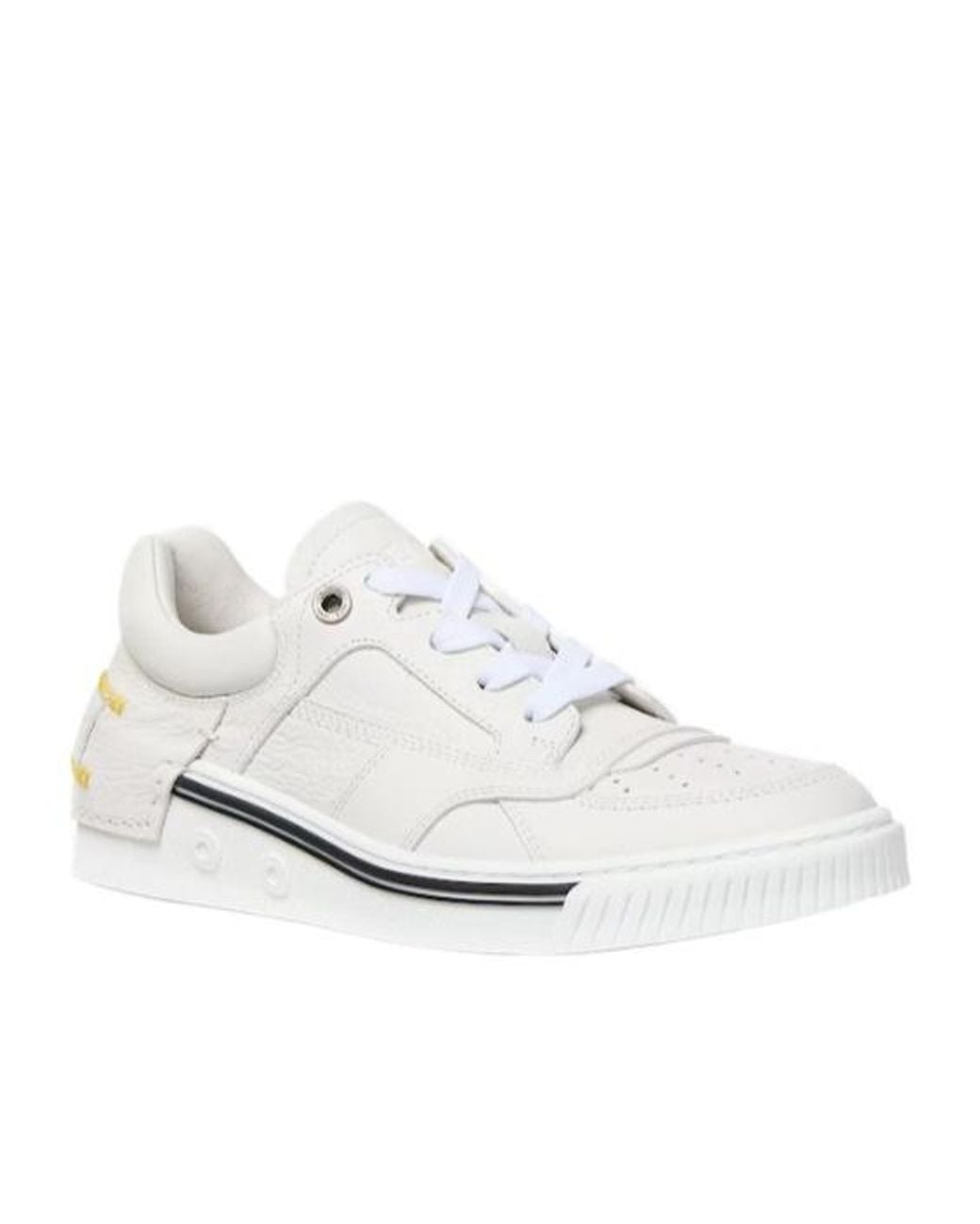 Fendi White Fender Low-Top Sneakers