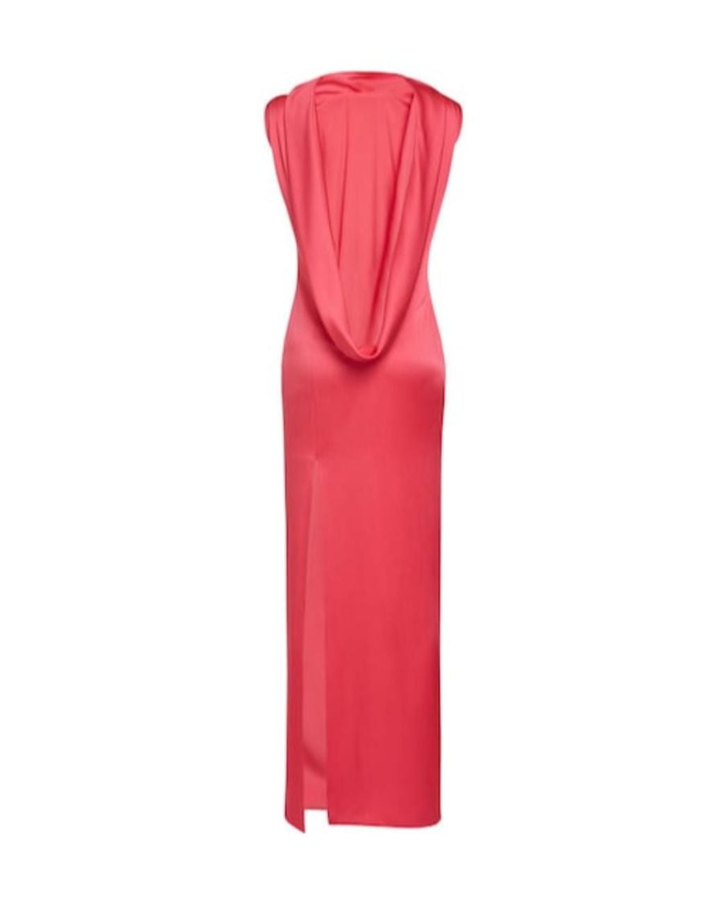 Versace Red Backless Mid-Length Dress