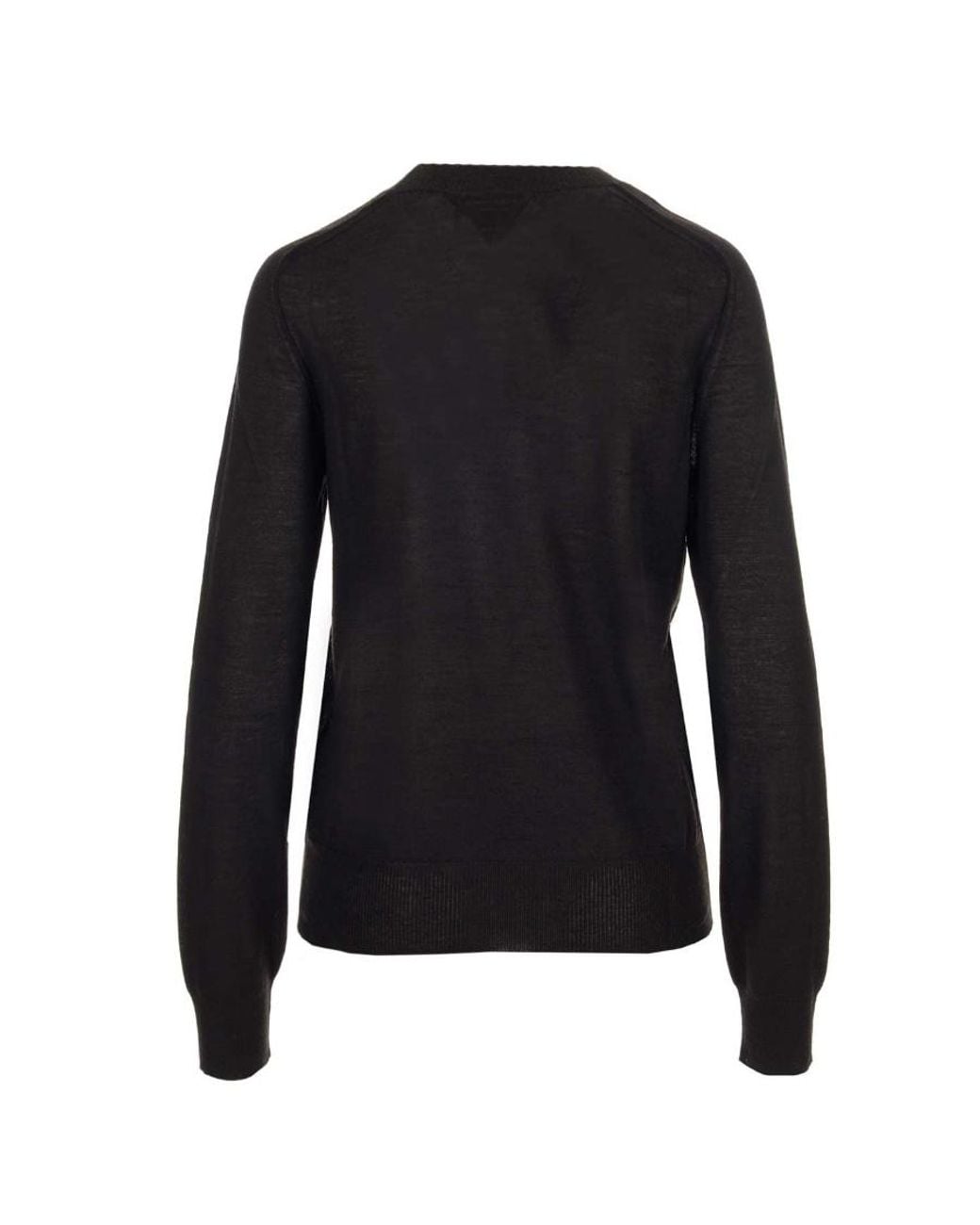 Bottega Veneta Black Crew-Neck Knitted Jumper