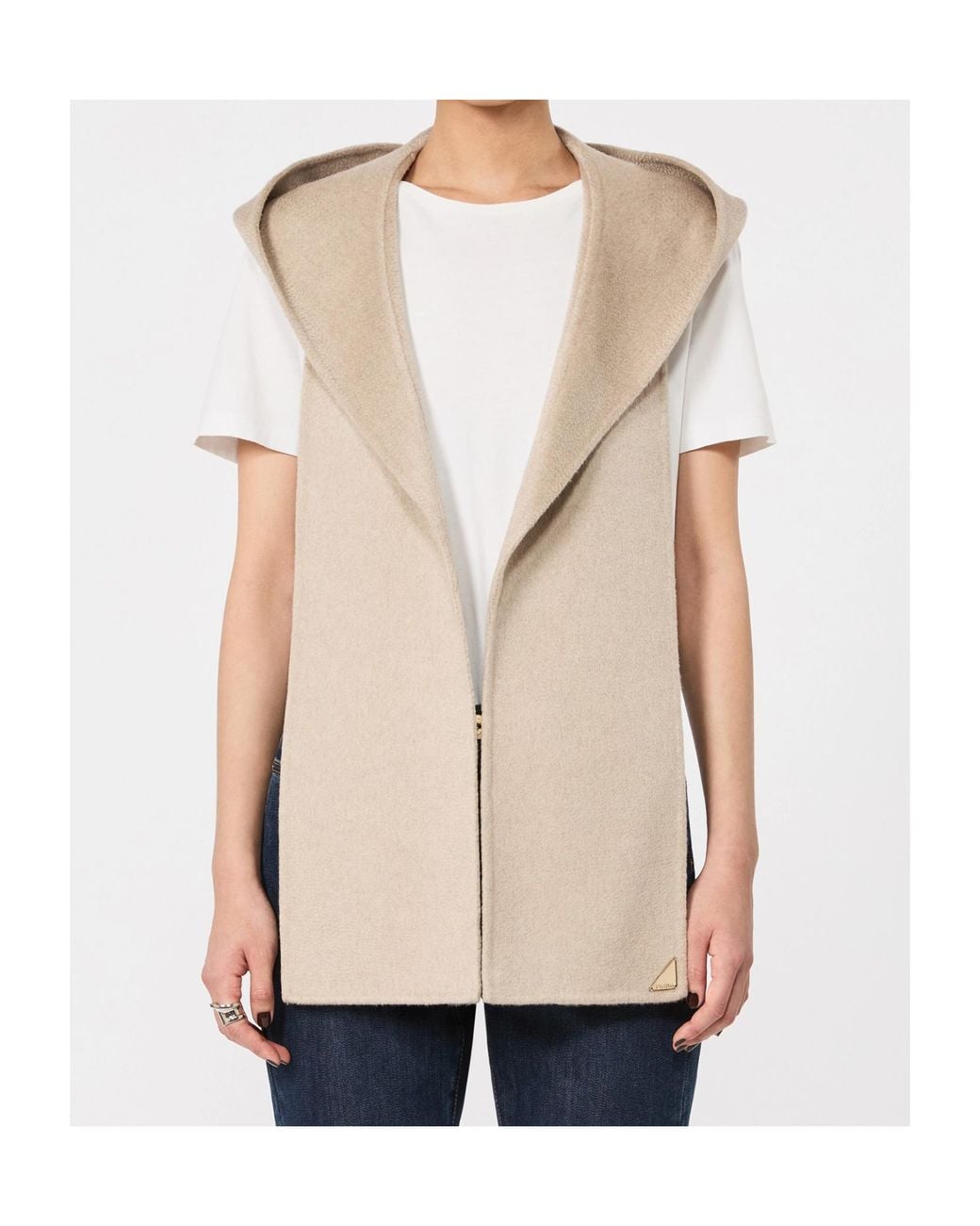 Max Mara Natural Cashmere Hooded Scarf