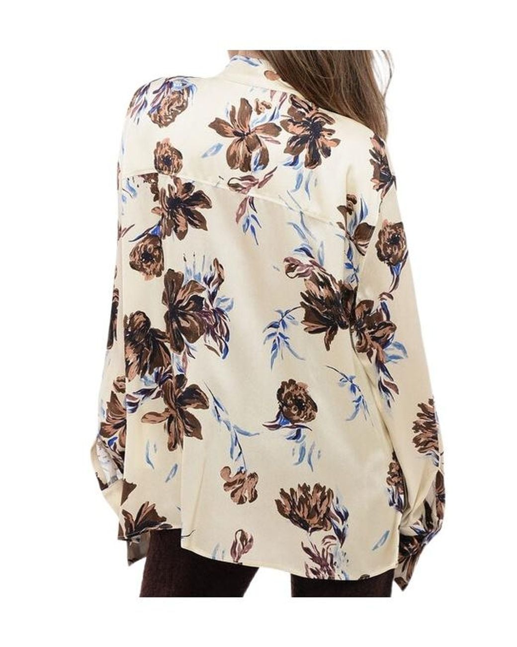 Jil Sander Natural Floral Self-Tie Shirt