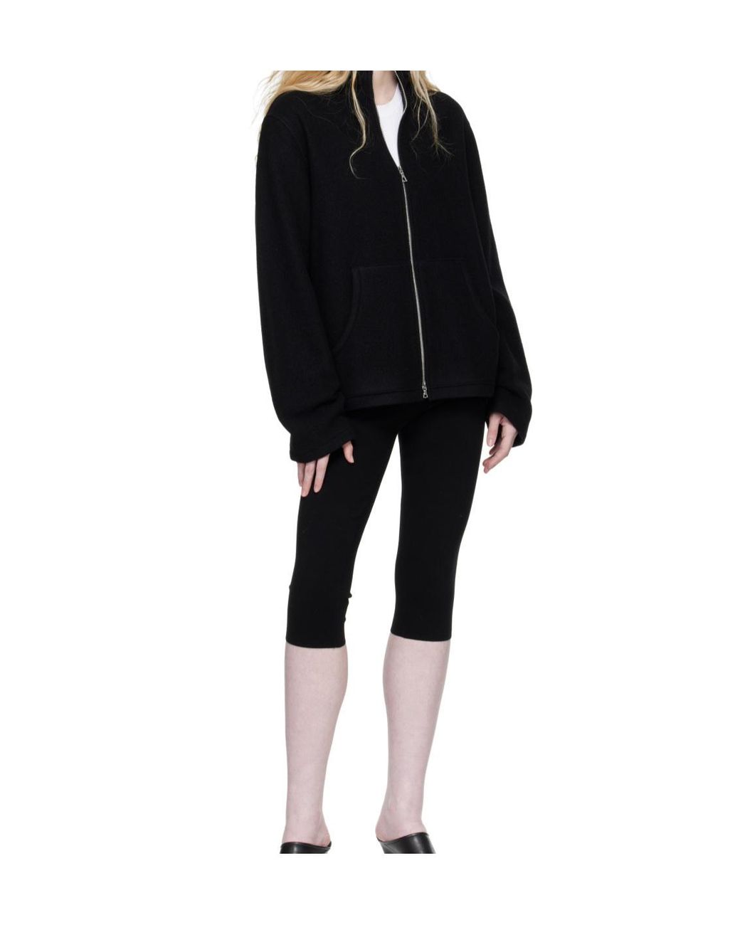 Rier Black Fleece Sweatshirt for men