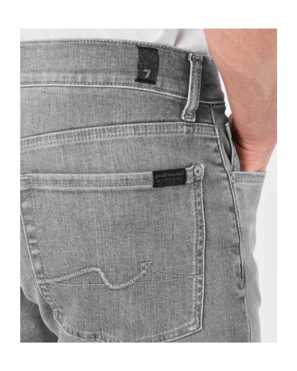 7 For All Mankind Gray Belt Loops Jeans for men