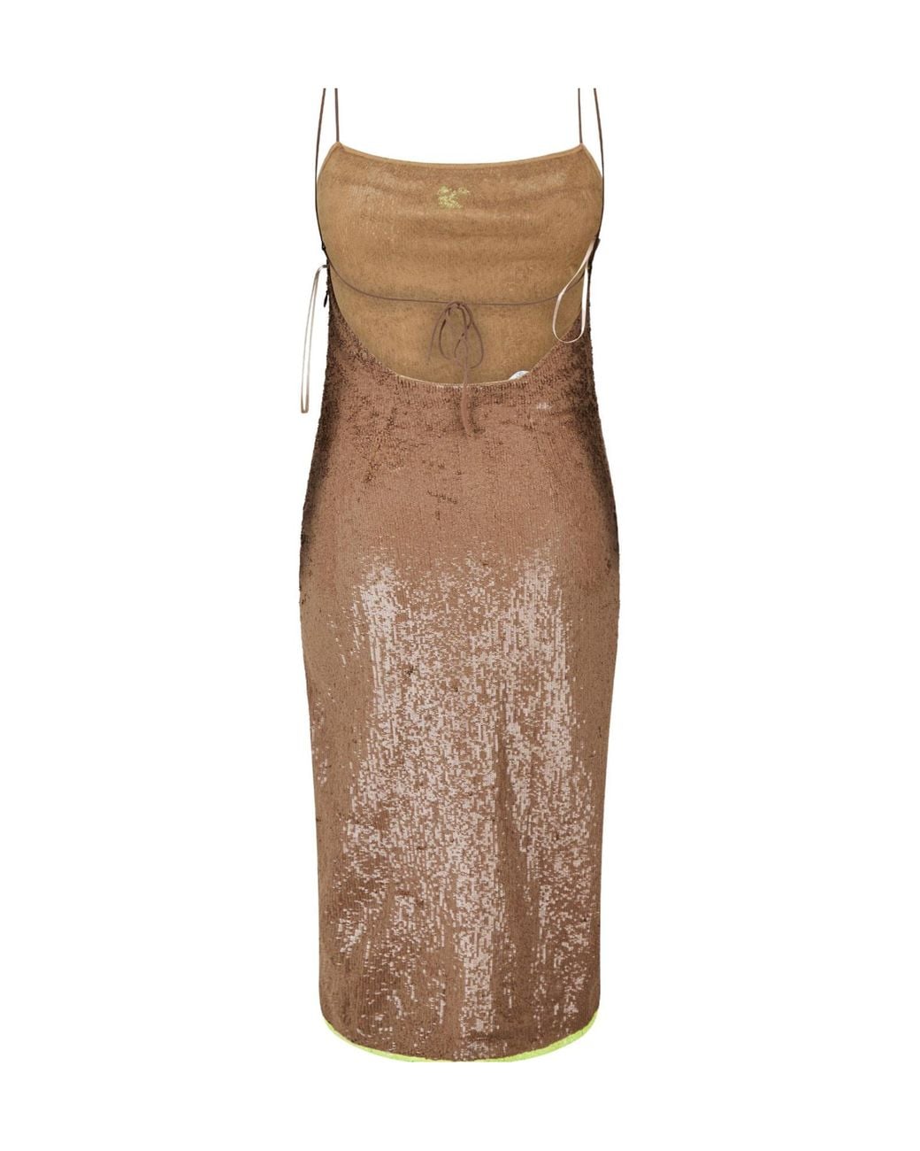 Off-White c/o Virgil Abloh Brown Sequin Dress