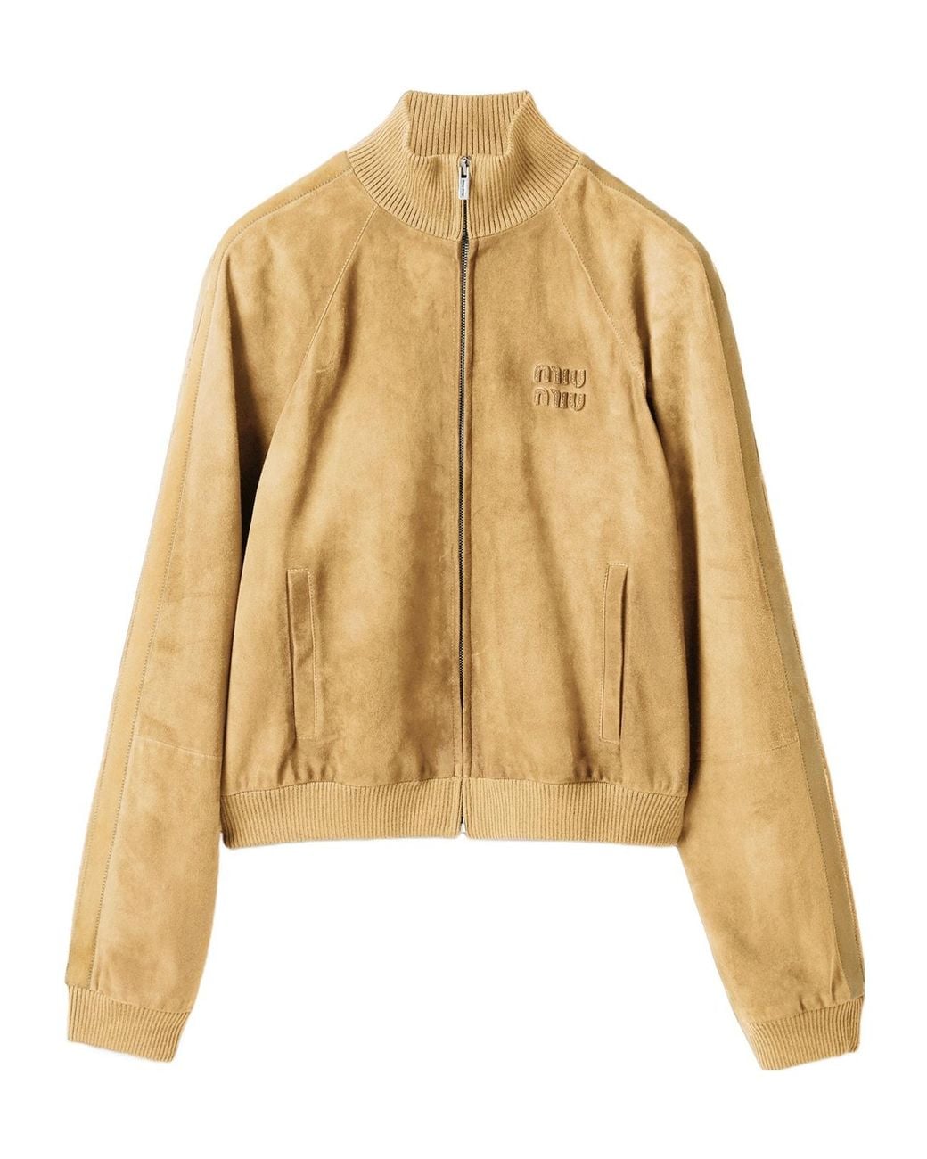 Miu Miu Natural Waxed Suede Jacket