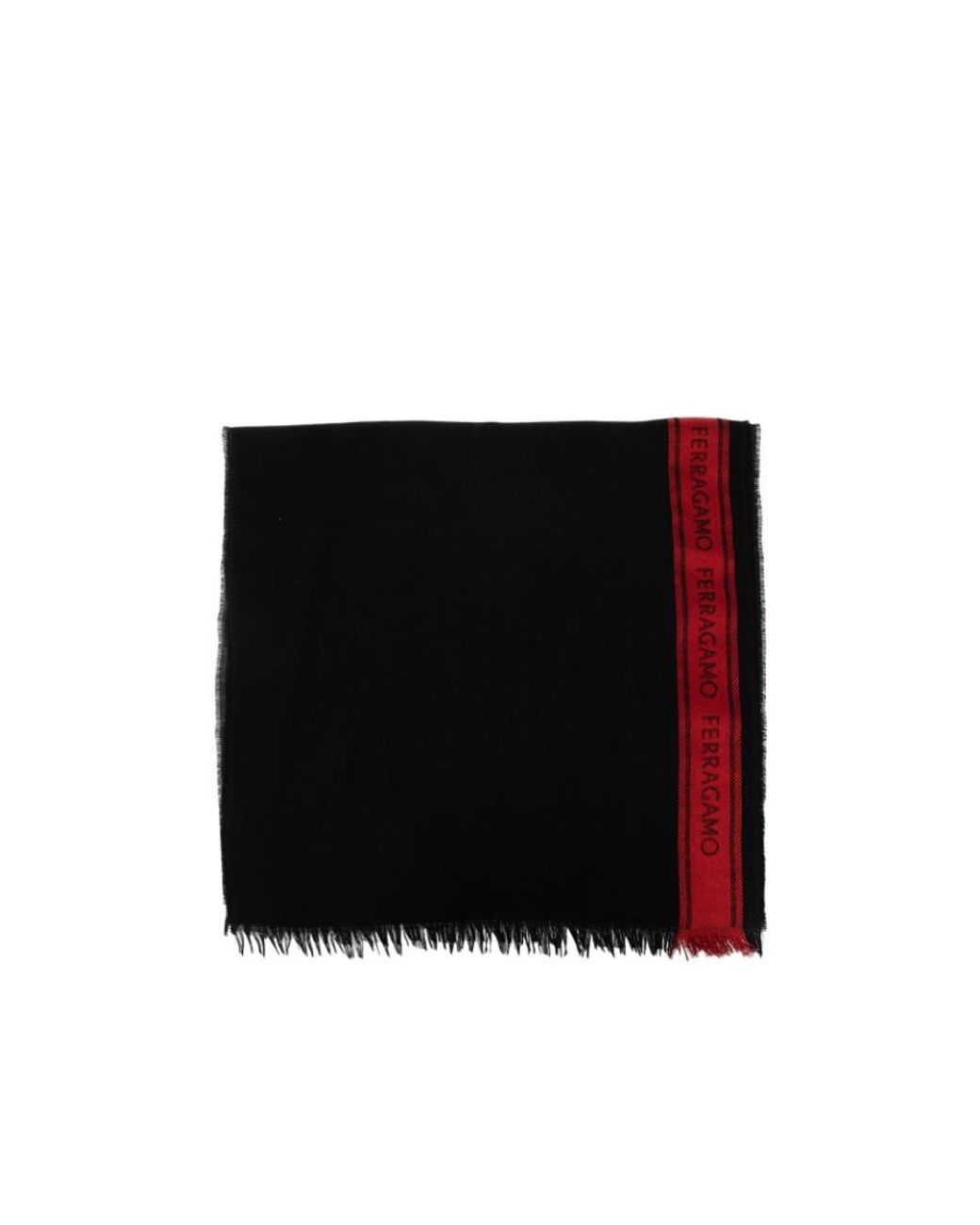 Ferragamo Black Ferragamo Color Blocked Scarf for men