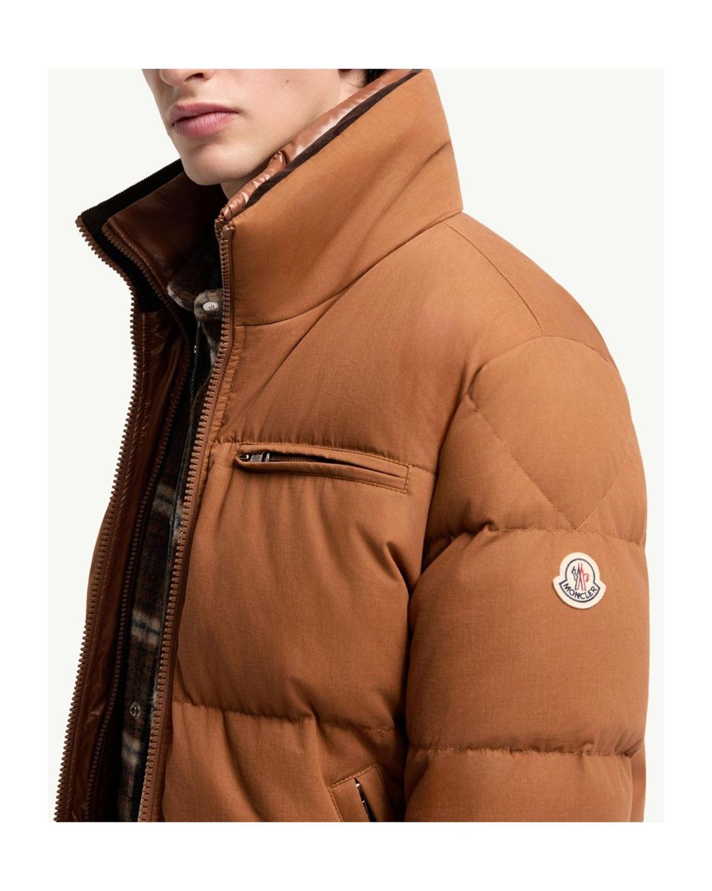 Moncler Brown Isenviel Stand-Collar Down Jacket for men