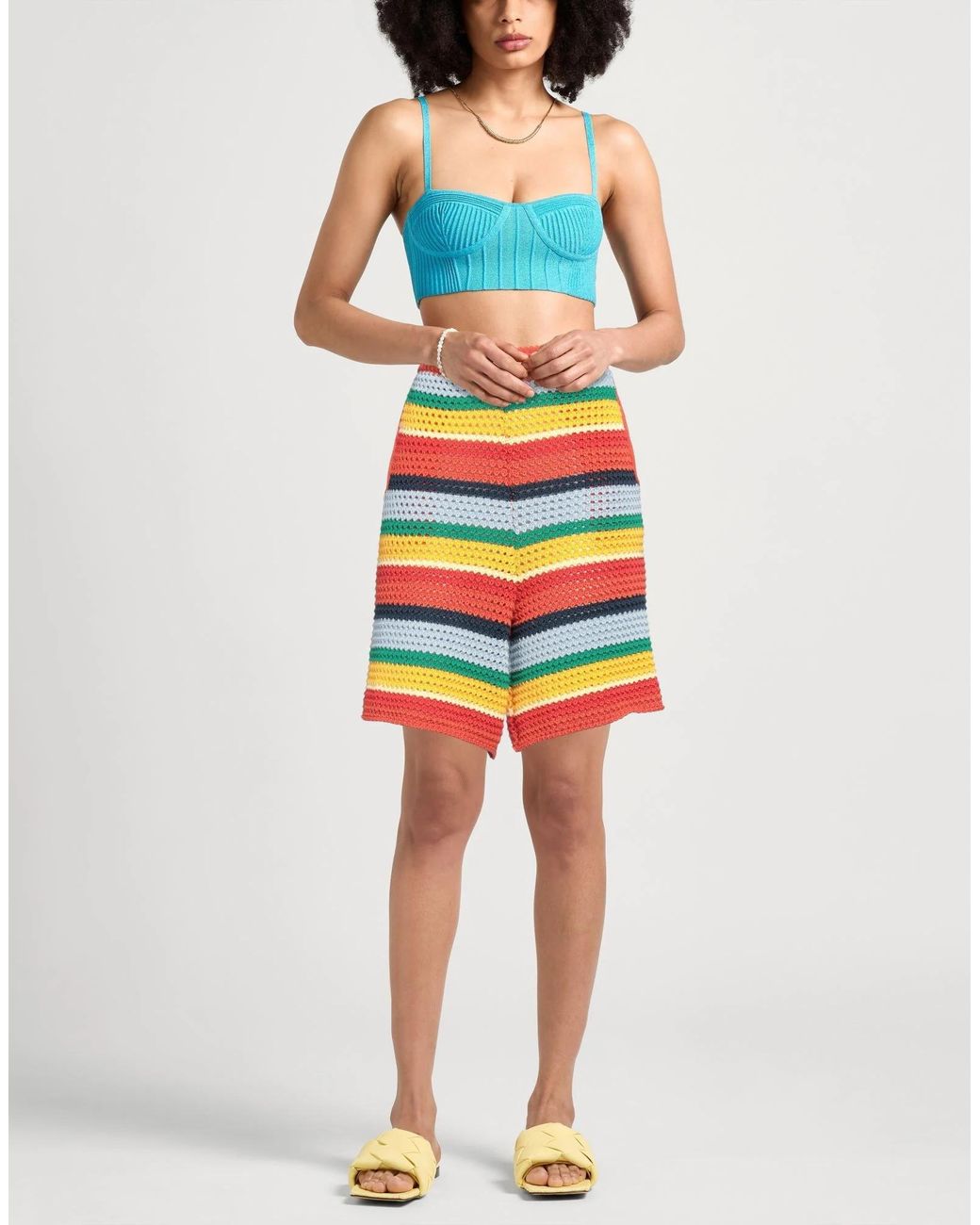 Marni Yellow Casual Woven Shorts