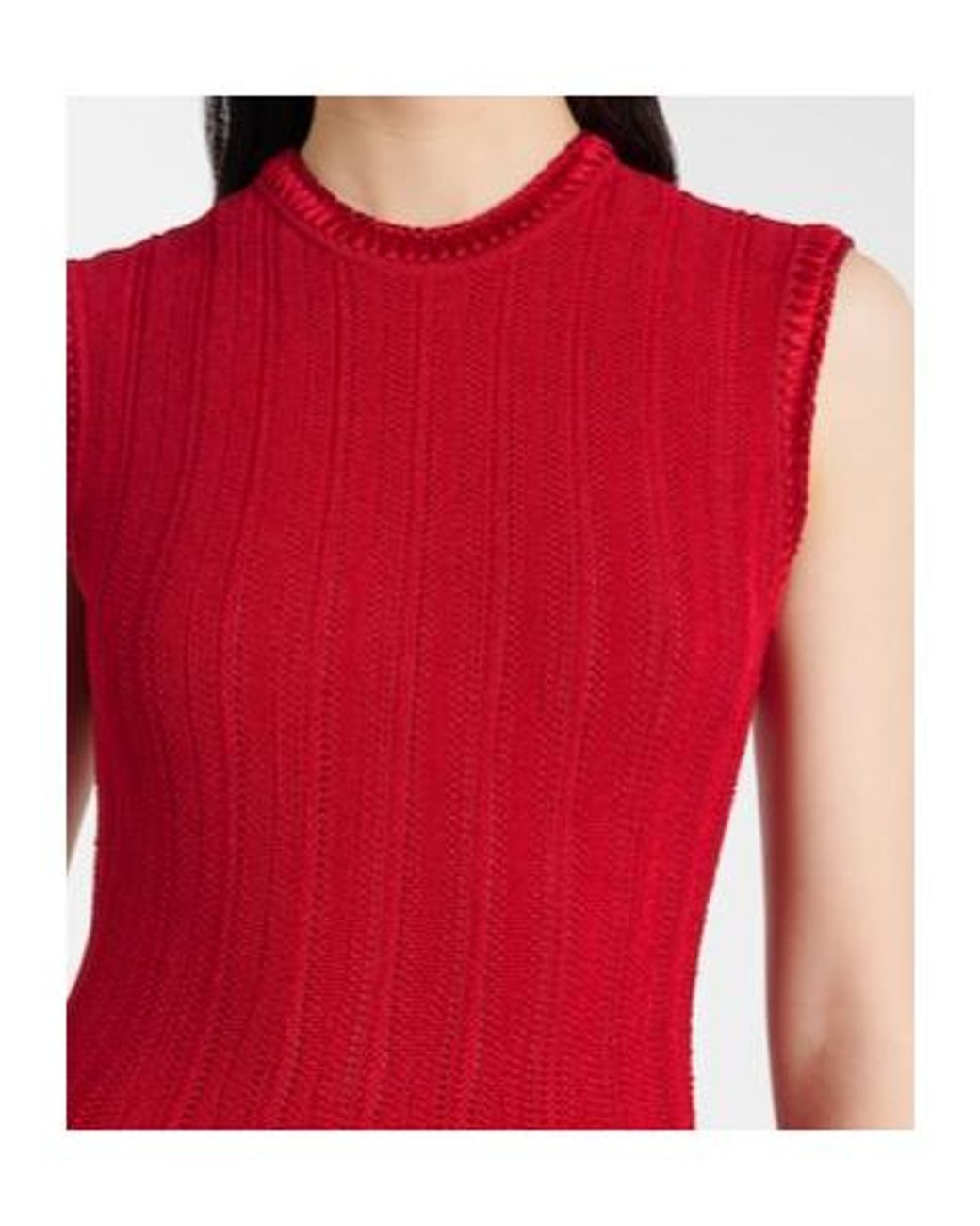 Ralph Lauren Red Silk-Blend Midi Dress