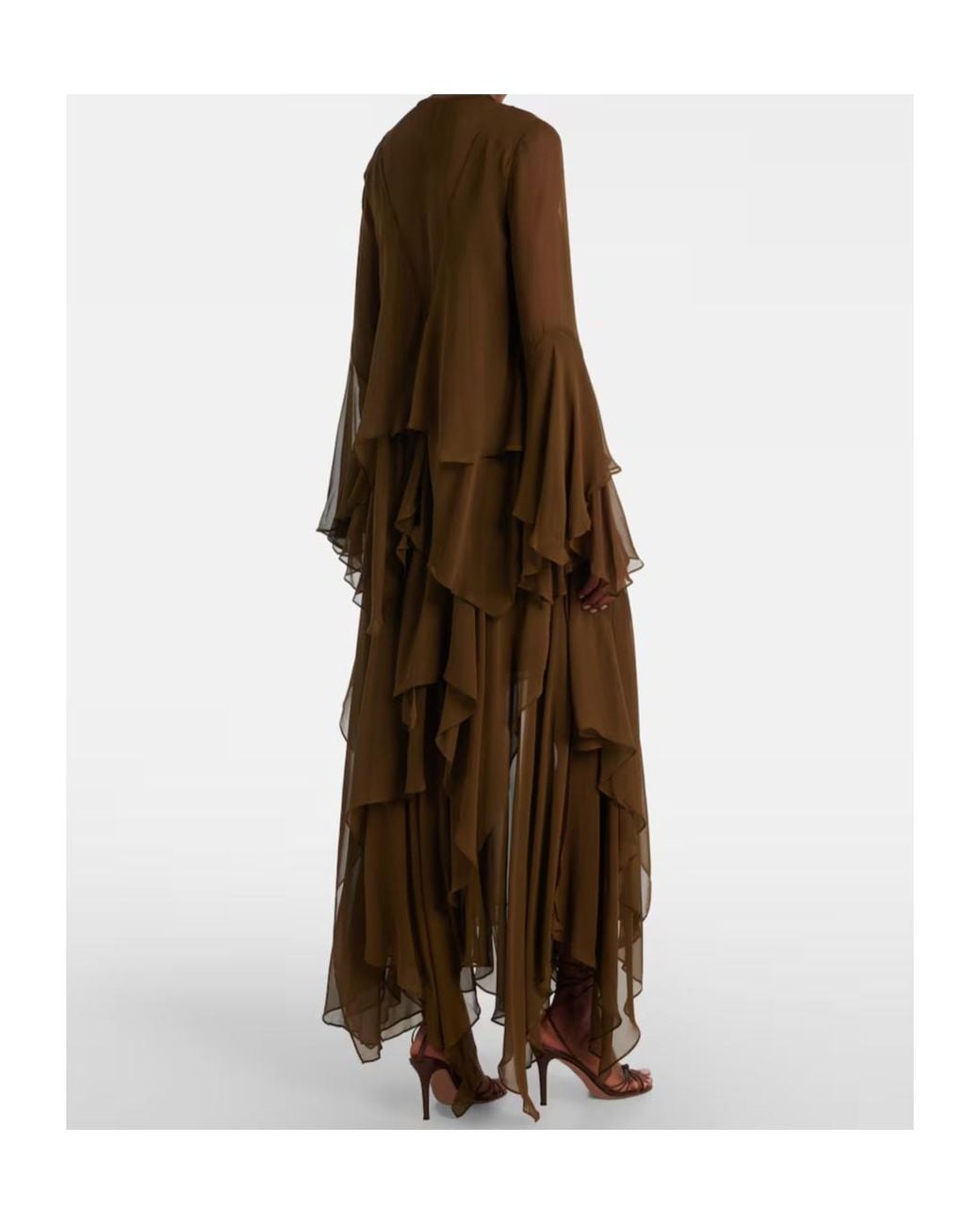 Zimmermann Brown Draped Evening Dress