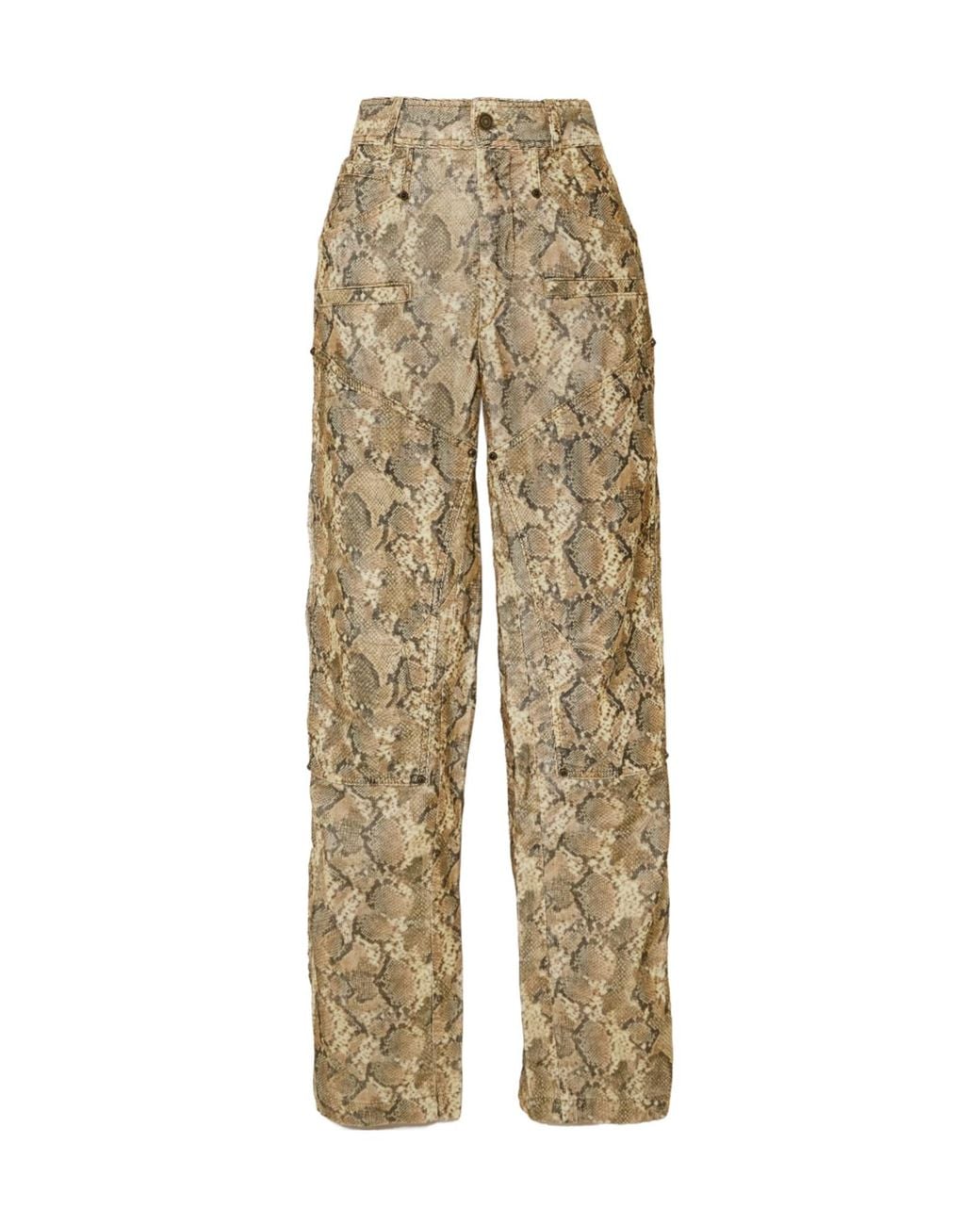Isabel Marant Natural Emmy Printed Casual Pants