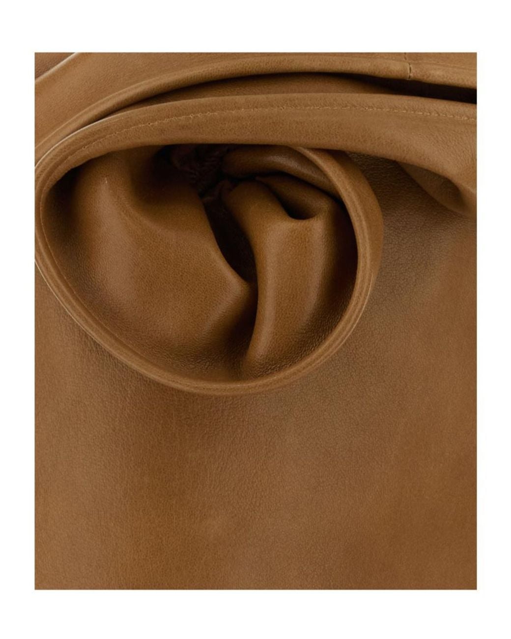 Magda Butrym Brown Draped Leather Mini Skirt