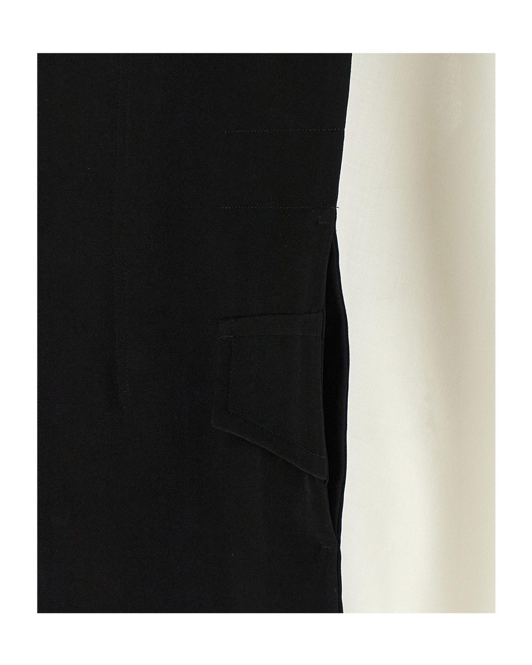 Sacai Black Hybrid Panel Shirt