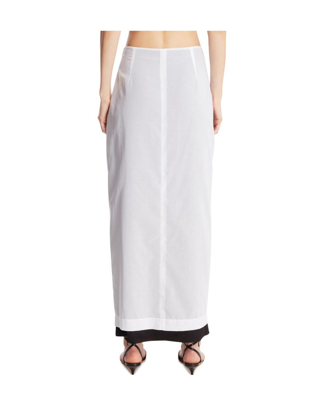 The Row White Ismara Layered Maxi Skirt