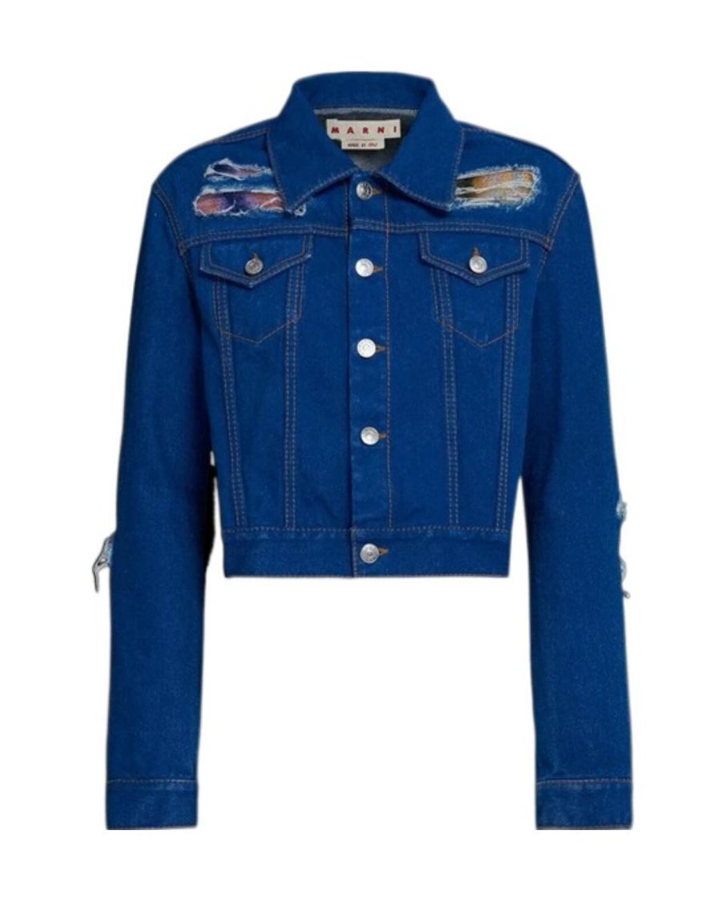 Marni Blue Vintage Lapel Denim Coat