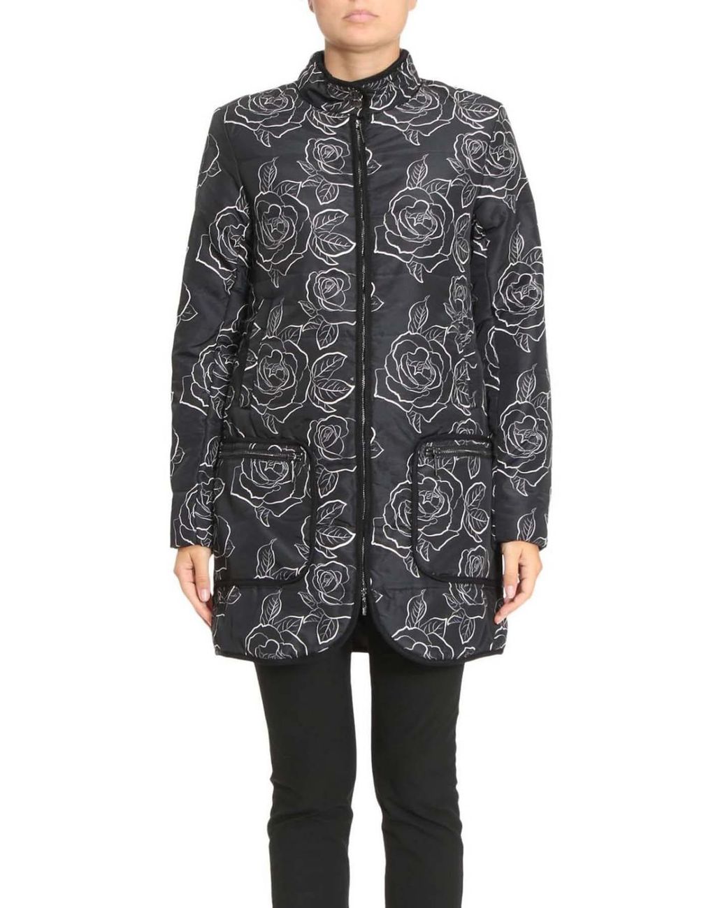 Armani Jeans Black Long Cotton-Padded Suit With A Hat