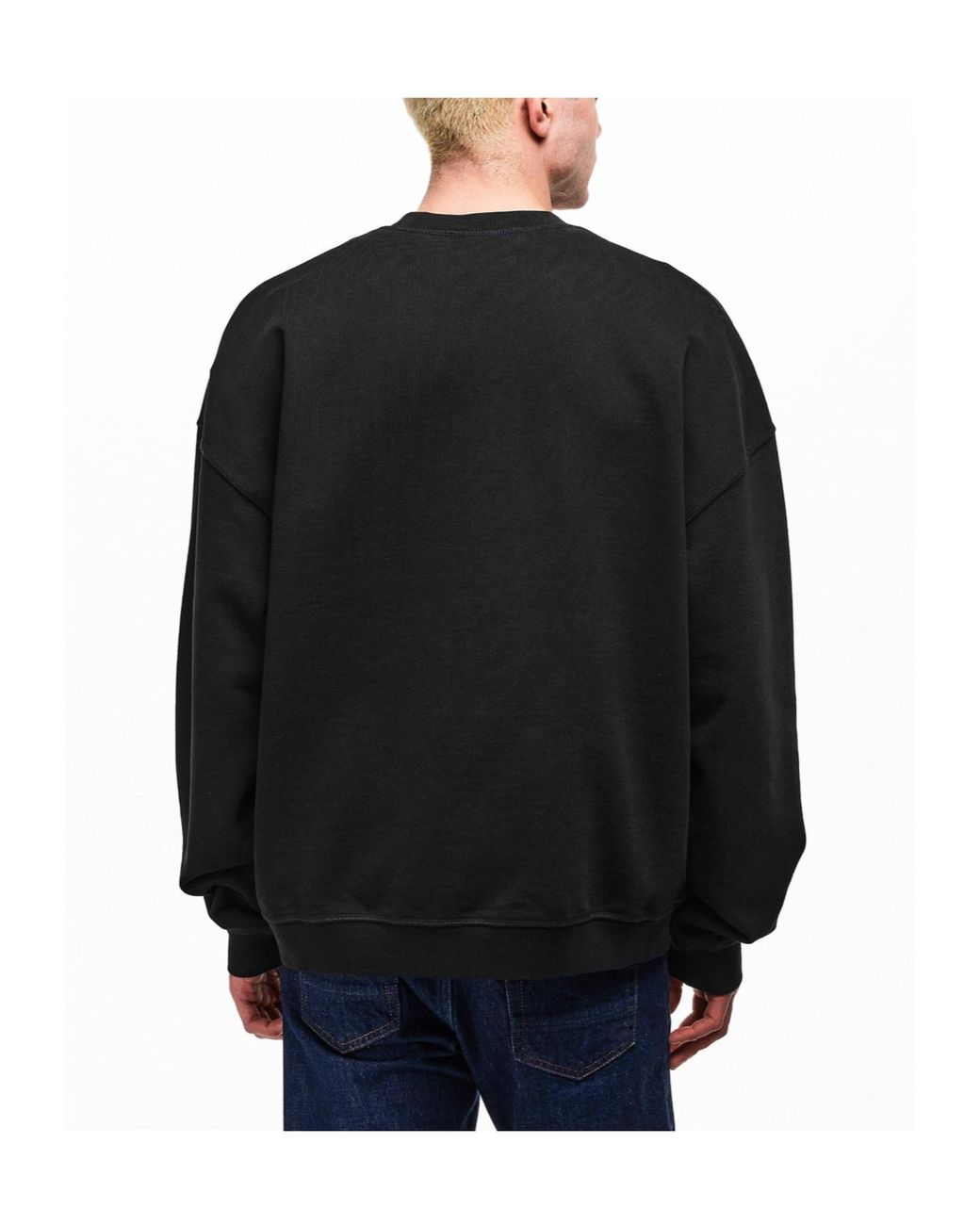 DSquared² Black Minimalist Crew Neck Sweatshirt for men