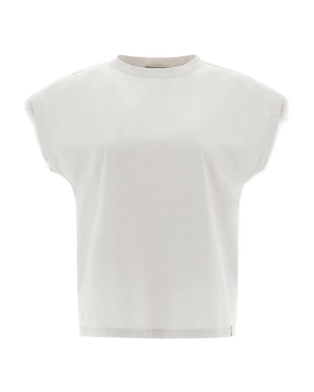 Herno White Plain Knitted T-Shirt