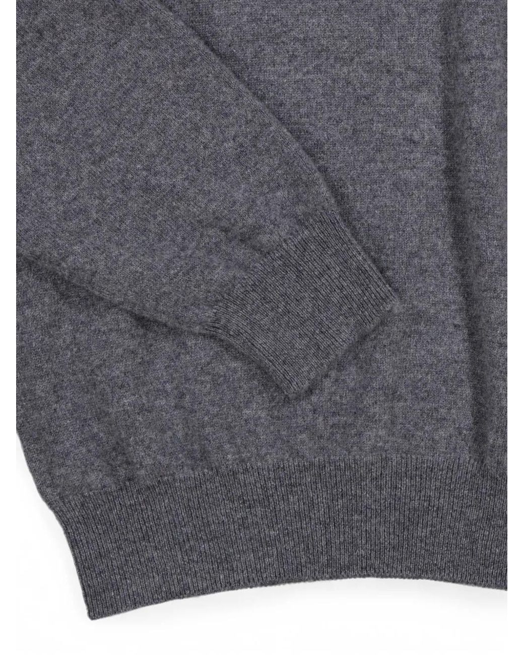 Lisa Yang Gray Quarter-Zip Knitted Sweater for men