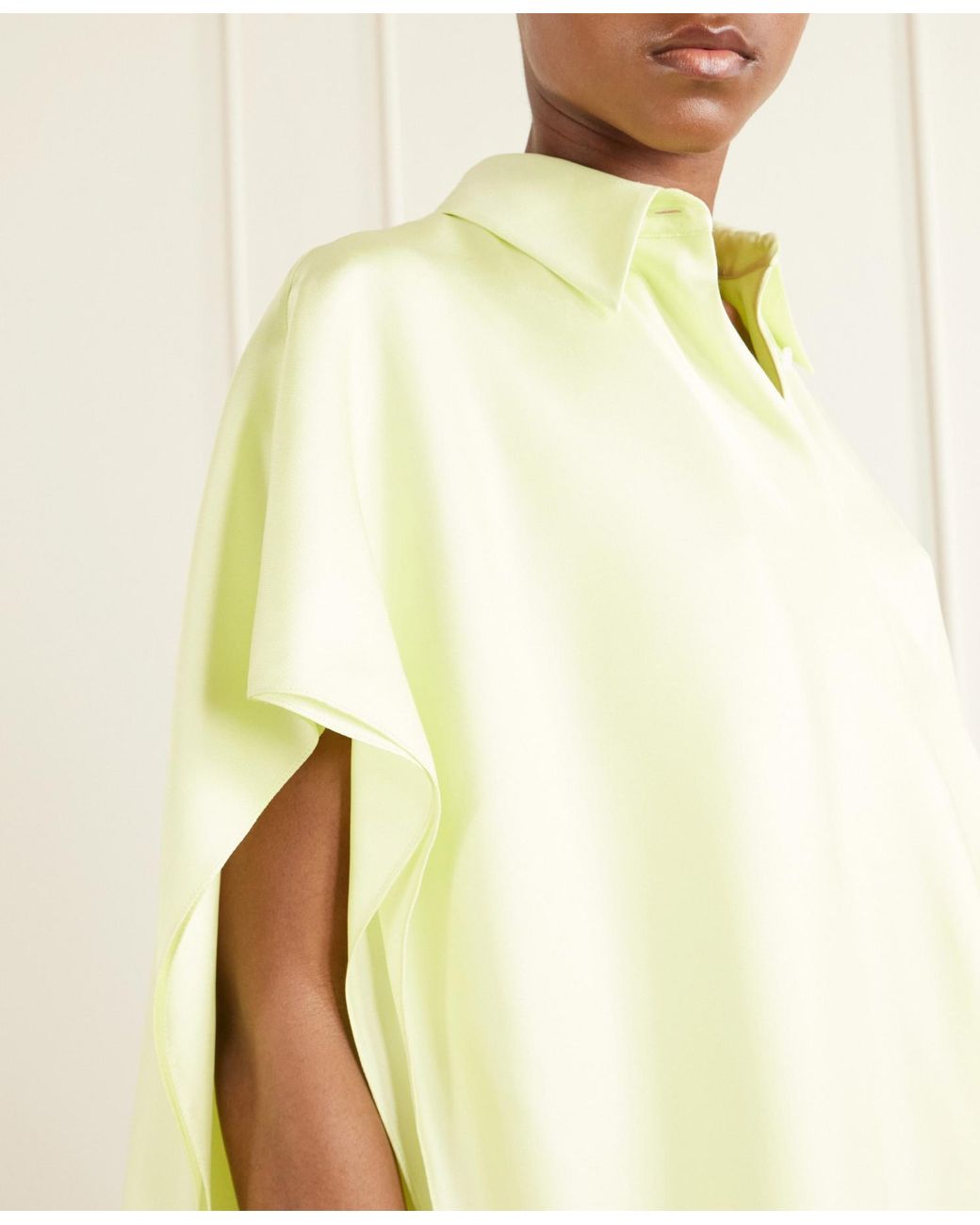 Bottega Veneta Yellow Cape-Effect Layered Shirt