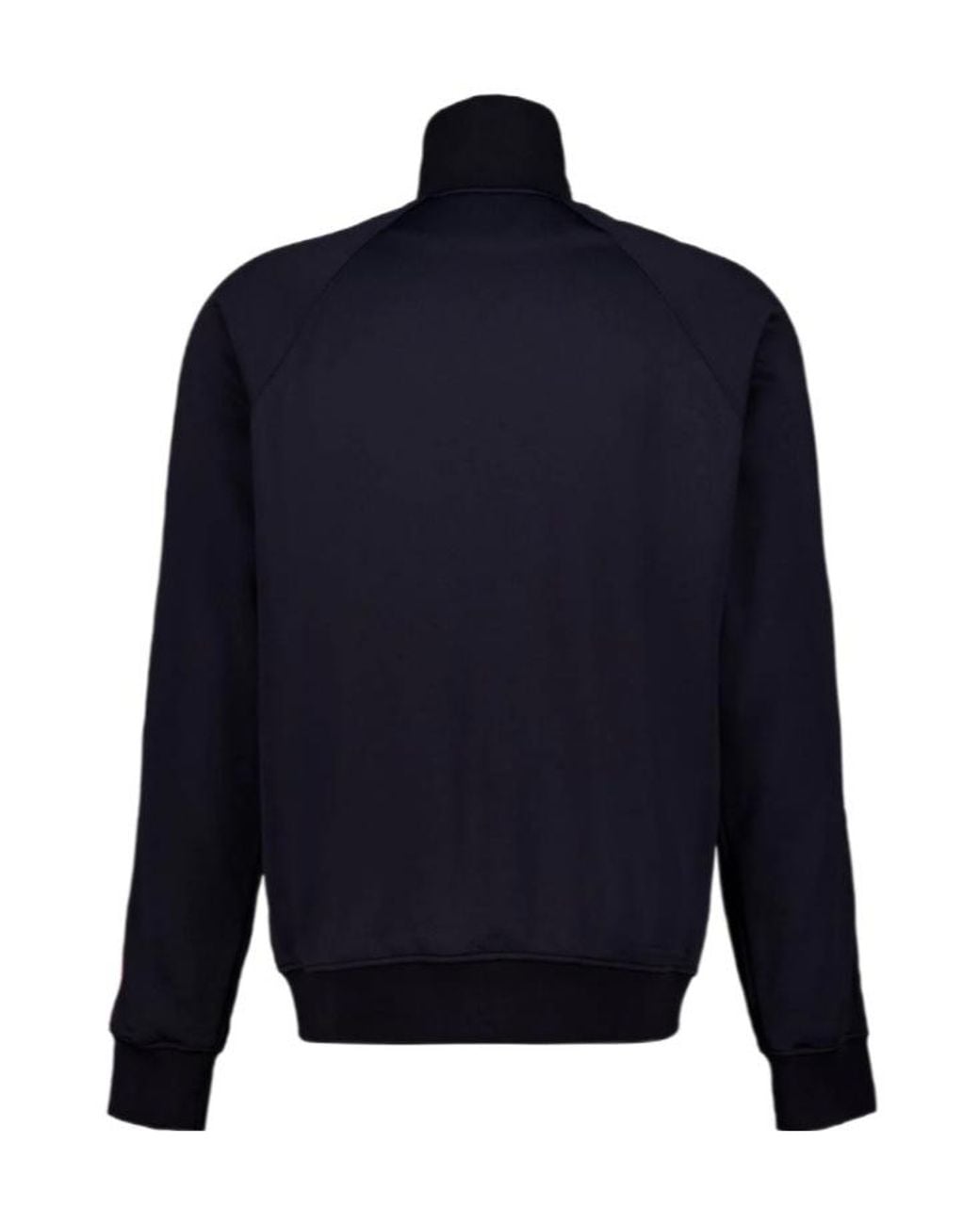 McQueen Blue Logo Embroidered Zip-Up Sweatshirt for men