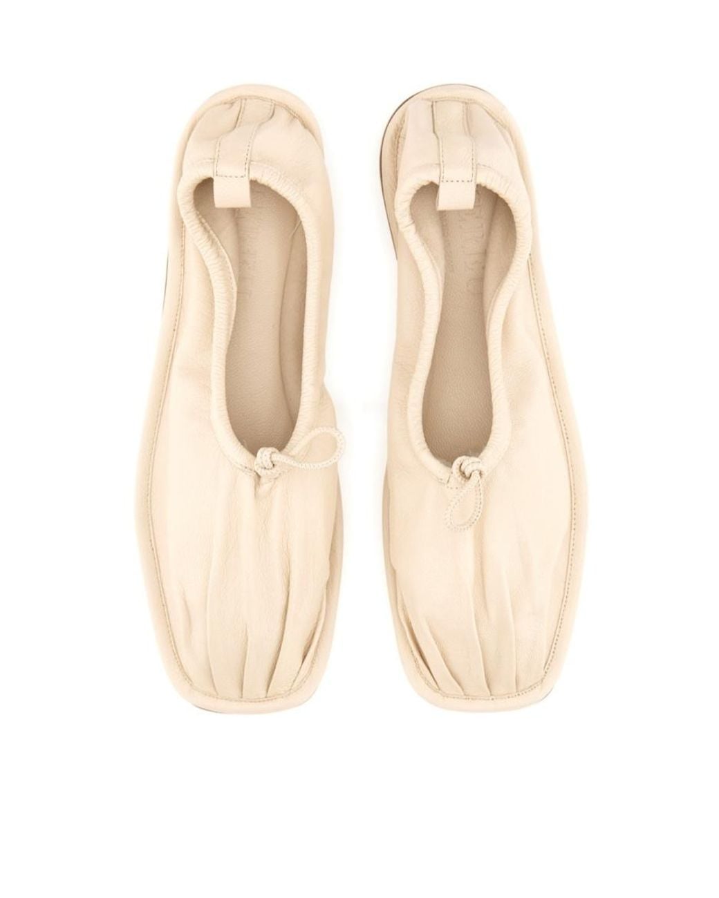 Hereu Natural Elasticated Detailed Slip-On Flat Shoes