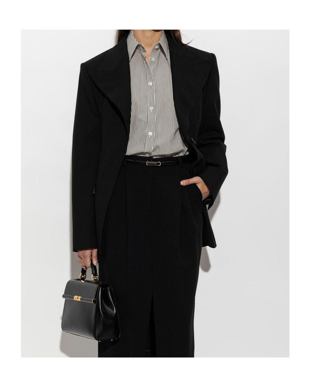 Dolce & Gabbana Gray Relaxed Striped Shirt
