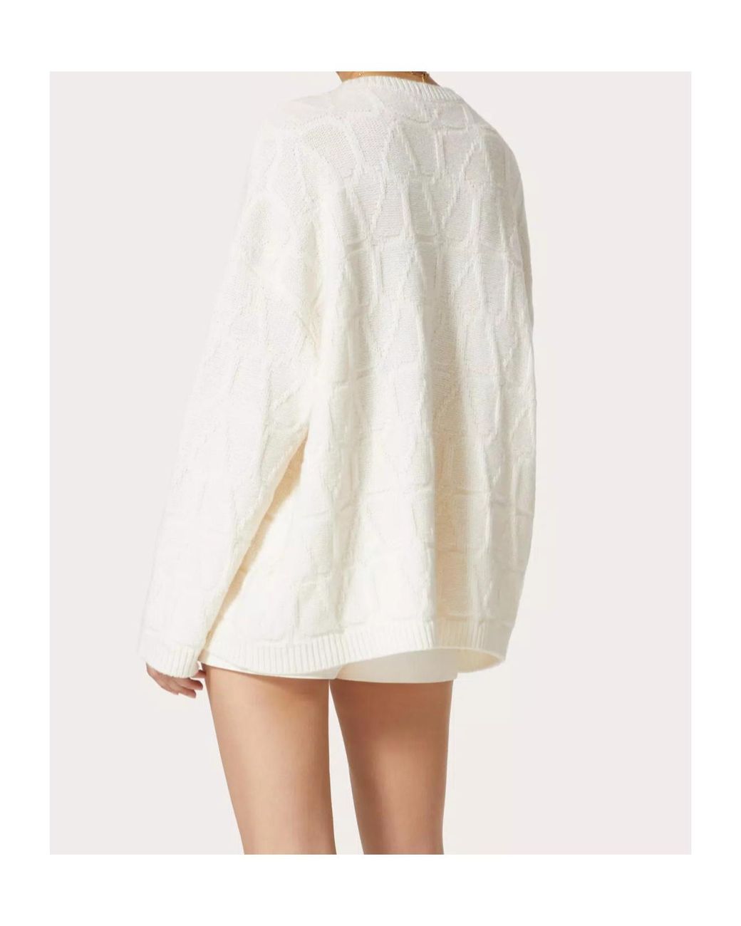 Valentino White Toile Iconographe Wool Jumper