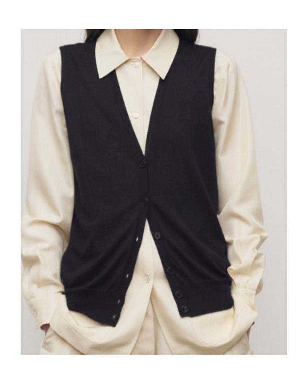 The Row Black Neel Vest
