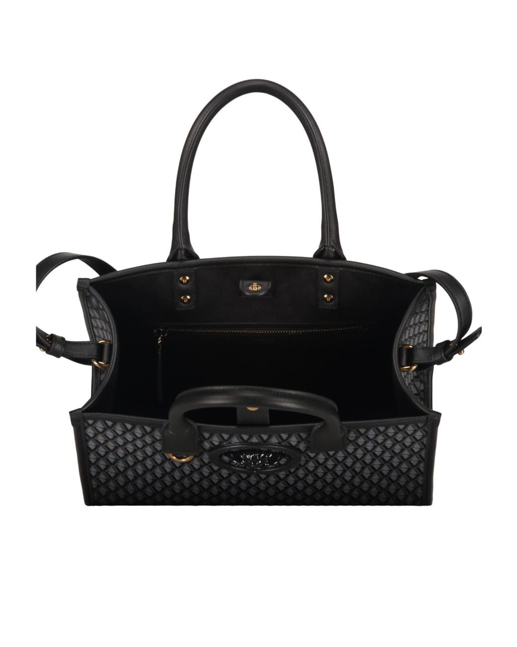 Versace Black La Medusa Top Handle Bag