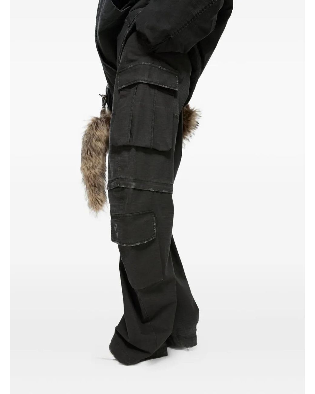 Acne Gray Cargo Palazzo Trousers
