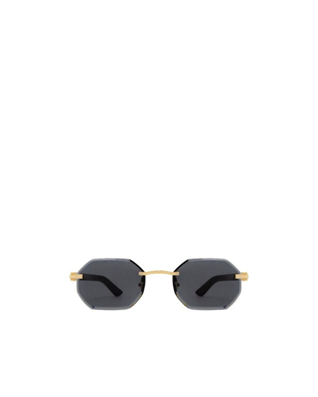 Cartier White Geometric Frame Sunglasses for men