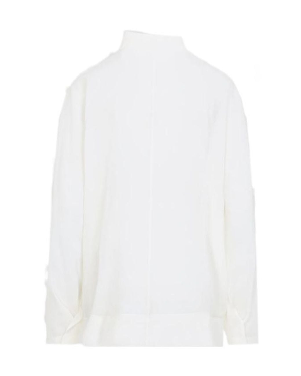 Carven White Collared Long-Sleeve Shirt